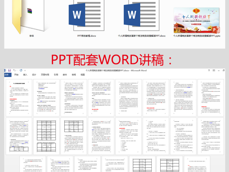 原创个人所得税改革新个税法税务政策解读PPT