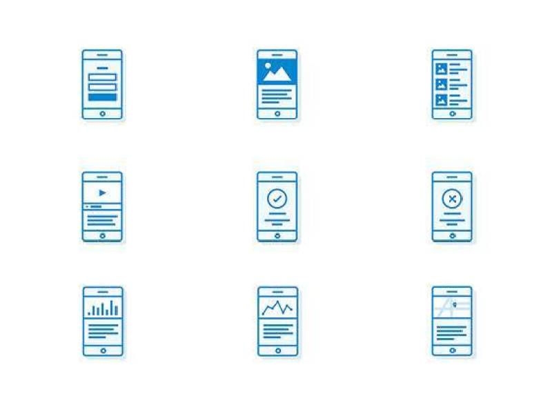 10 枚流程图移动图标