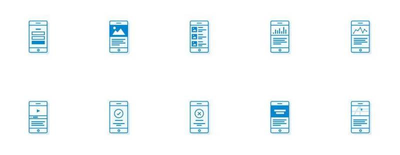 10 枚流程图移动图标