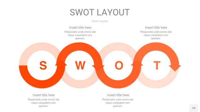 橙色SWOT图表PPT20