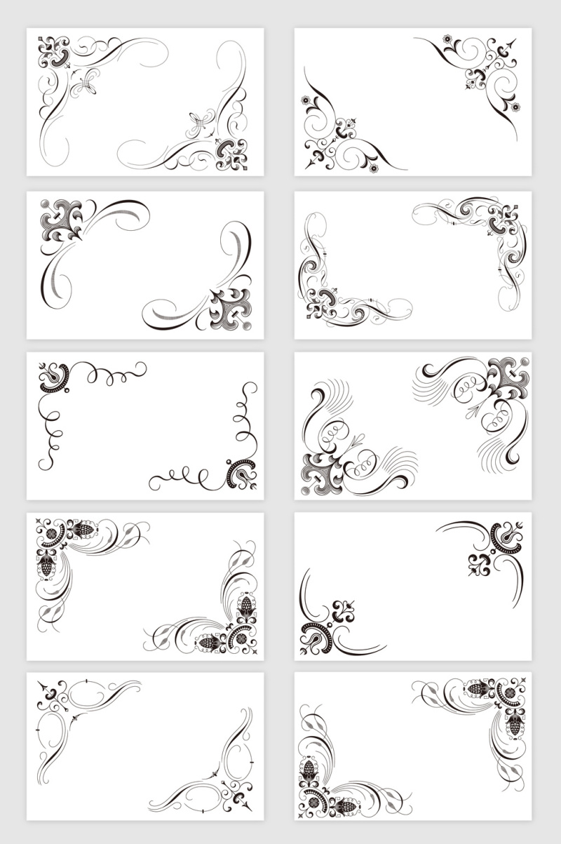 矢量创意欧式花纹边框