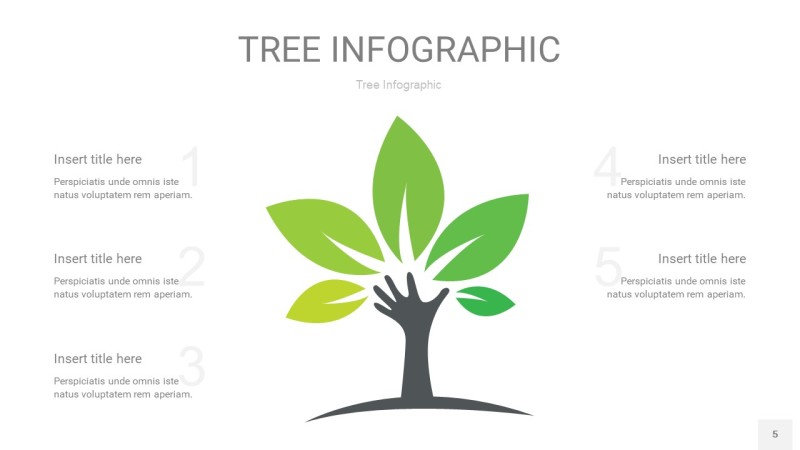 浅绿色树状图PPT图表5