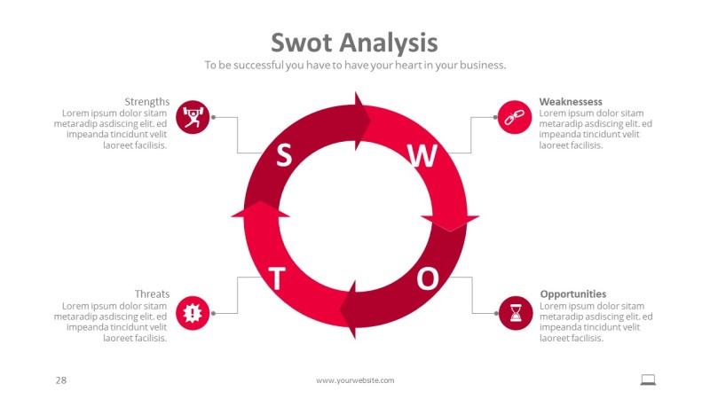 红色信息可视化PPT图表28