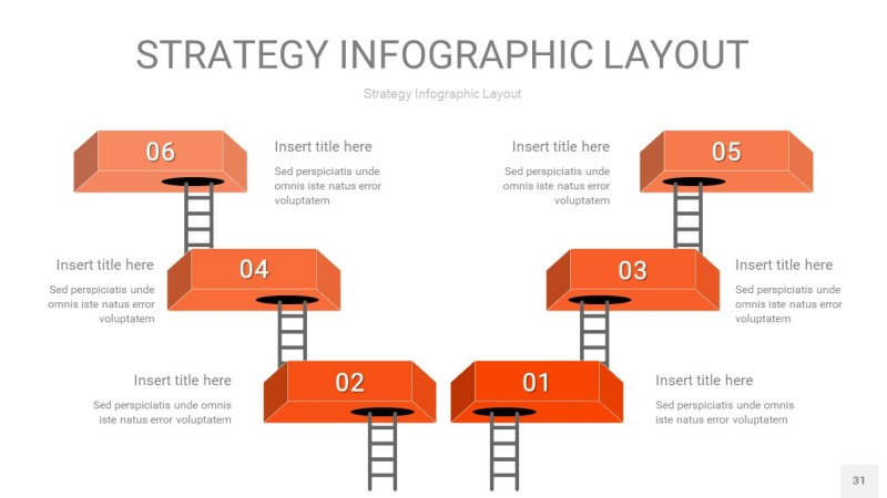 橘红色战略计划统筹PPT信息图31