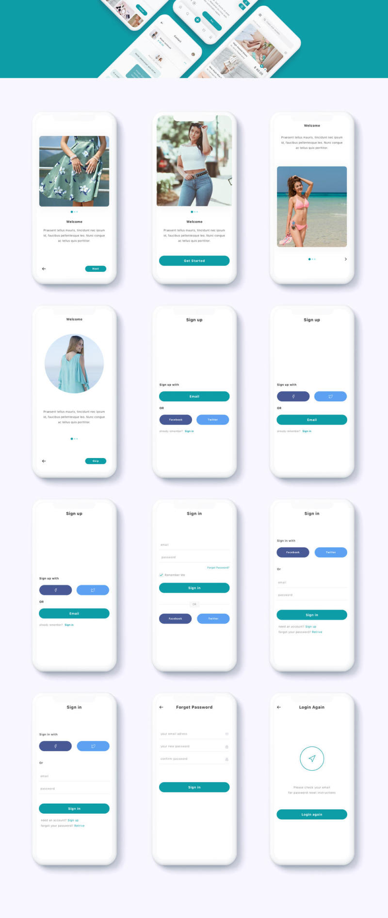 专为Sketch和Adobe XD。，Alive App Ui Kit设计的高品质B2C和C2C电子商务应用UI套件