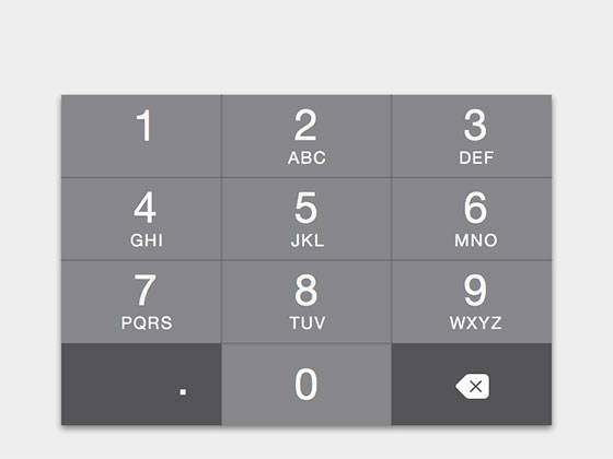 iOS 8 黑色数字键盘 iOS 8 黑色数字键盘