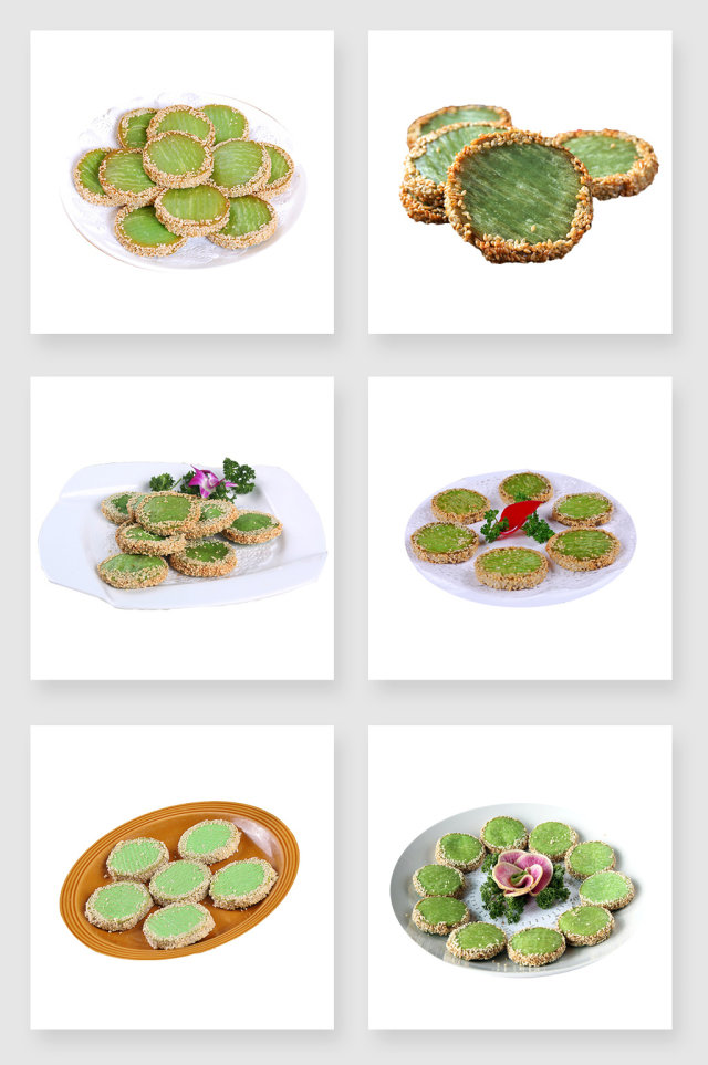 产品实物绿茶饼设计素材