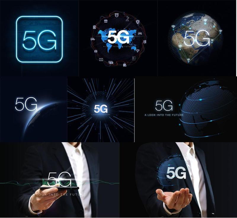 8款未来科技感地球5G时代海报PSD分层设计素材