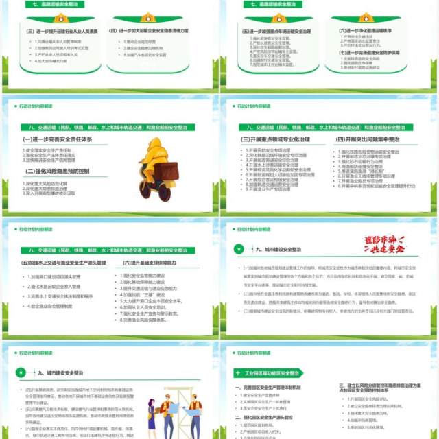 绿色卡通安全生产专项整治三年行动安全生产PPT模板 绿色卡通安全生产专项整治三年行动安全生产PPT模板