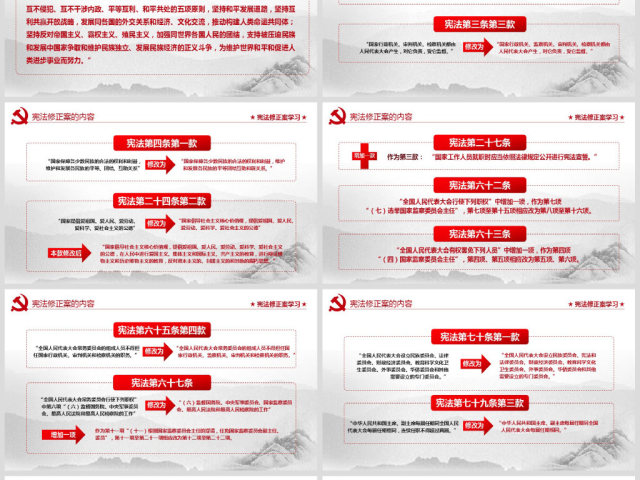 中华人民共和国宪法修正案学习新宪法PPT 中华人民共和国宪法修正案学习新宪法PPT
