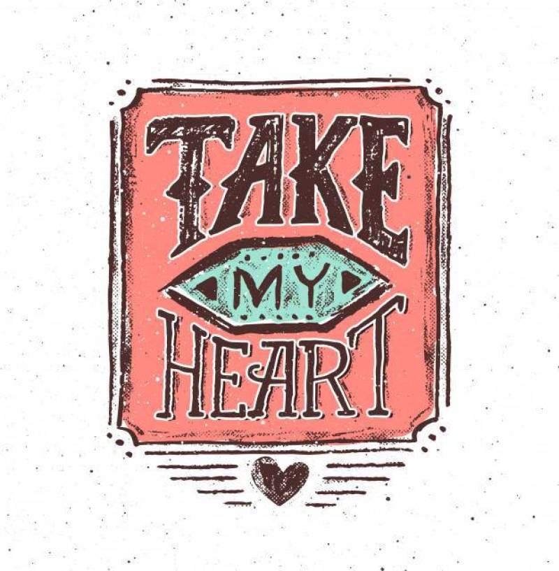 拿我的心复古文字排版