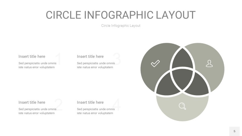 灰色圆形PPT信息图5