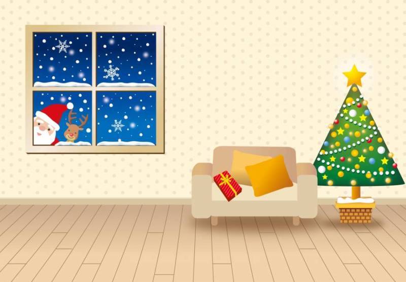 圣诞节和内部与窗口