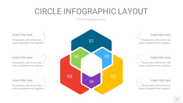 多色圆形PPT信息图8