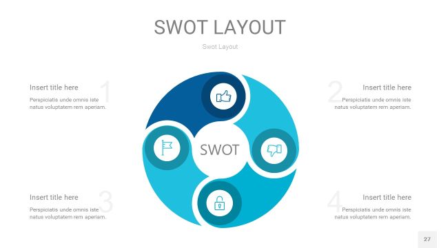 宝石蓝SWOT图表PPT27 宝石蓝SWOT图表PPT27