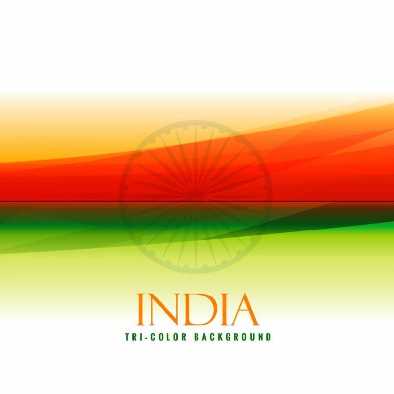印度国旗颜色橙色和绿色矢量设计插画