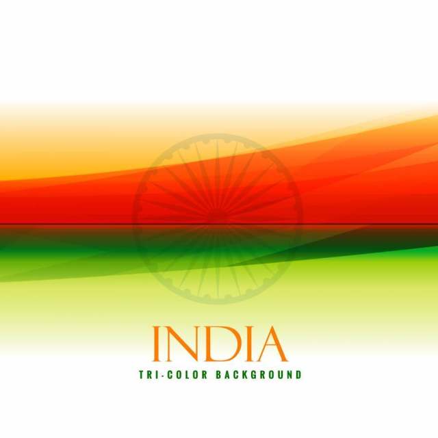 印度国旗颜色橙色和绿色矢量设计插画
