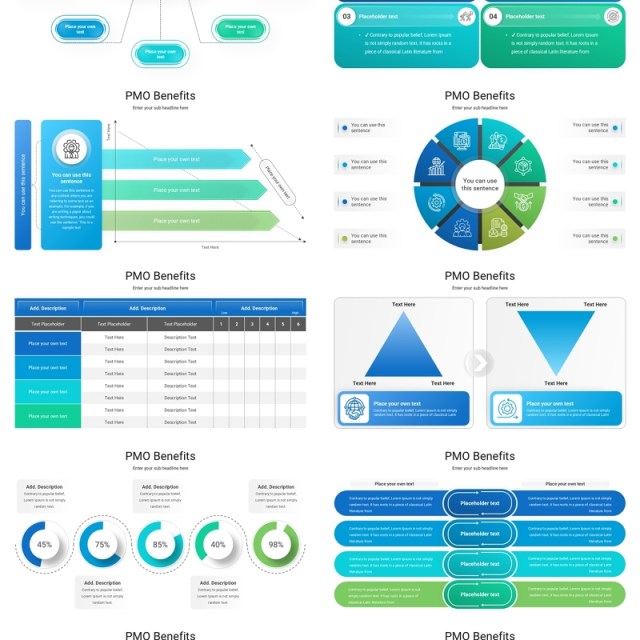 项目管理办公信息图PPT模板PMO Benefits 项目管理办公信息图PPT模板PMO Benefits