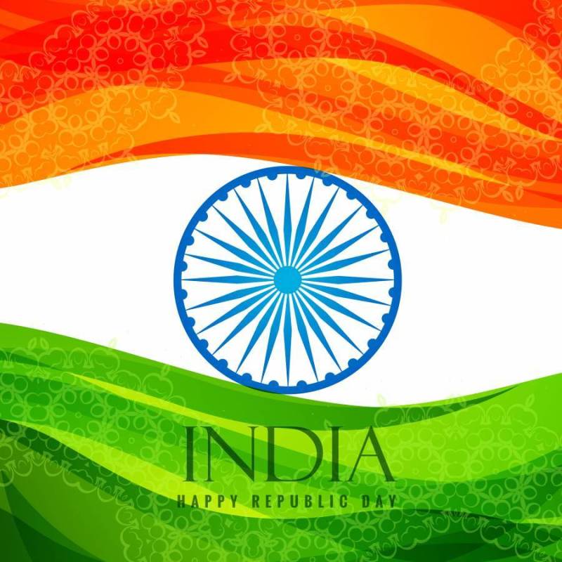 印度国旗海报模板矢量设计插画
