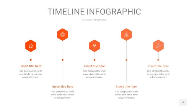 橘红色时间轴PPT信息图3