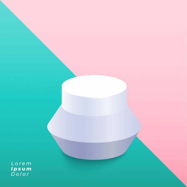 在柔和的背景上的3d讲台