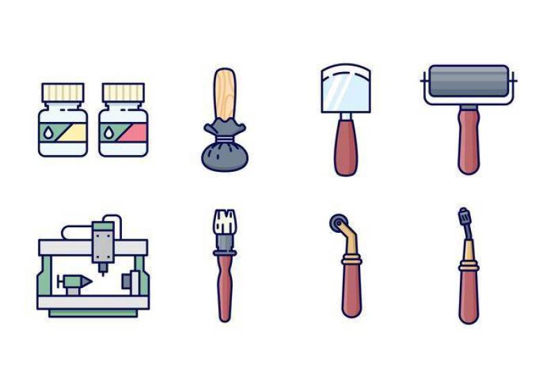  的凹版印刷图标