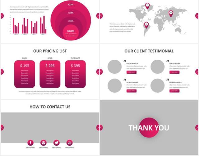 公司商业商务宣传介绍PPT图片排版设计模板Clover - Business Powerpoint Template