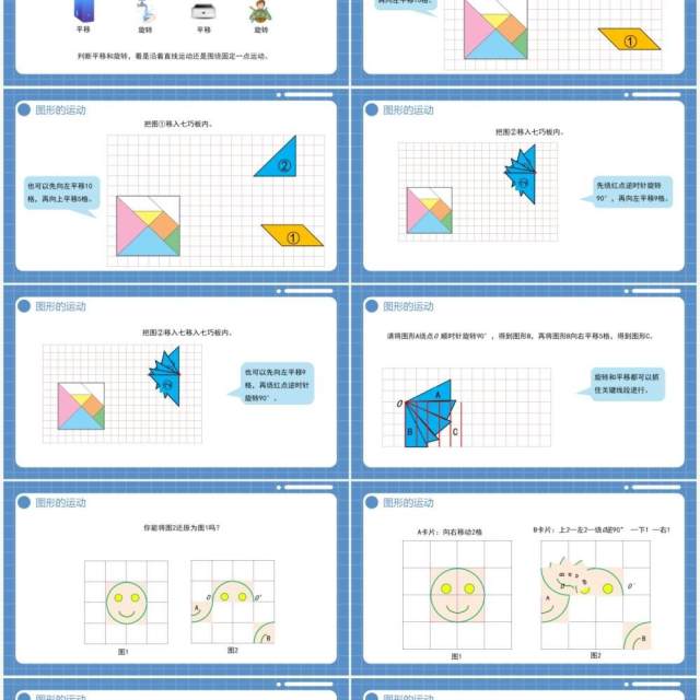 部编版六年级数学下册图形的运动课件PPT模板