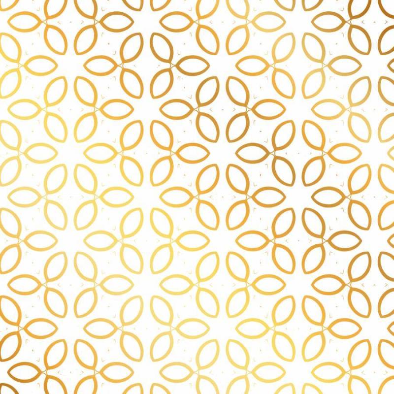 金色的花朵图案背景。花卉图案