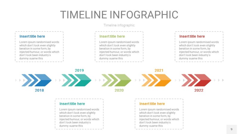 彩色时间轴PPT信息图9