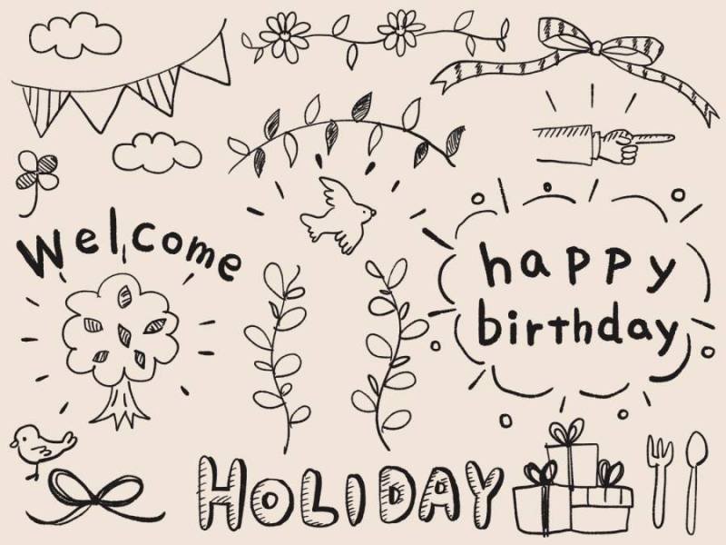 粉笔艺术风格的插图