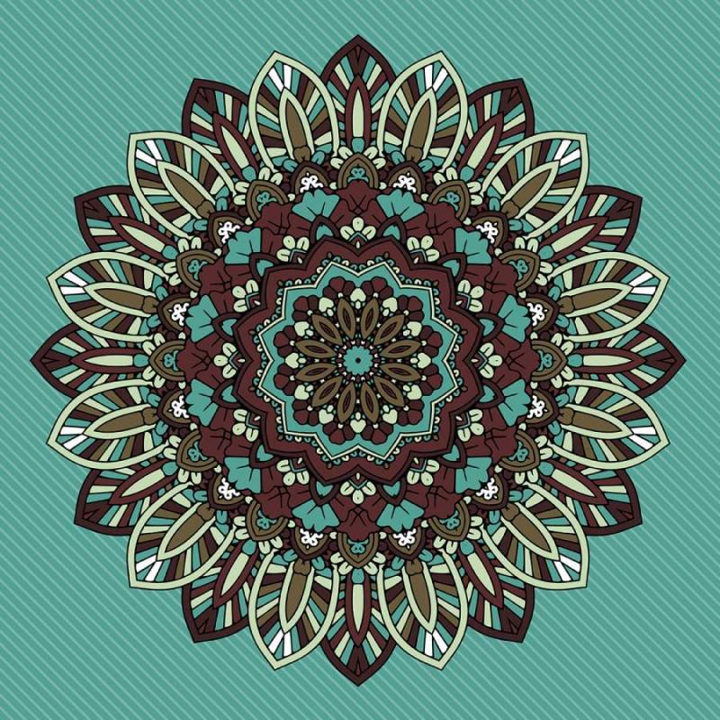 装饰复古风格的曼荼罗设计