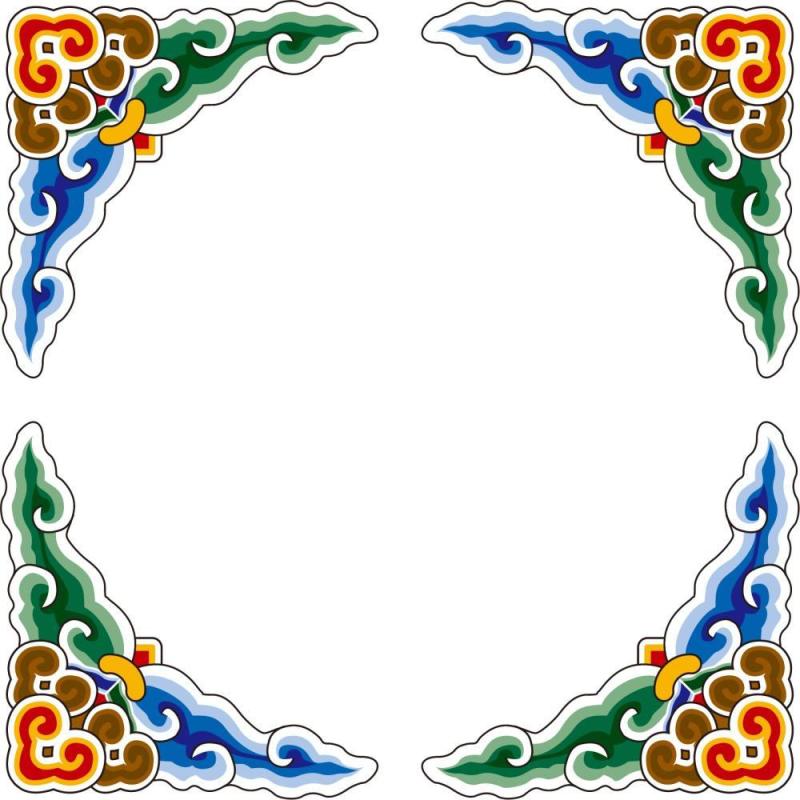 古典古风祥云云纹图案边框花边元素PNG免抠元素设计素材82