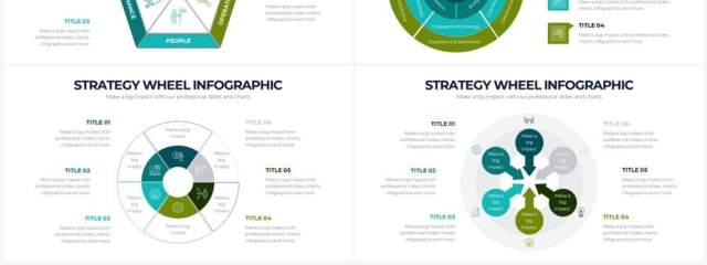墨绿色圆形战略车轮PPT信息图形素材Strategy Wheel Powerpoint Infographics 墨绿色圆形战略车轮PPT信息图形素材Strategy Wheel Powerpoint Infographics