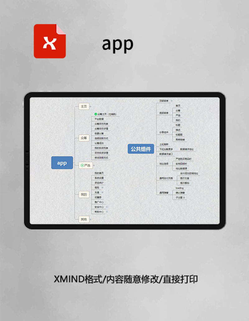 思维导图appXMind模板