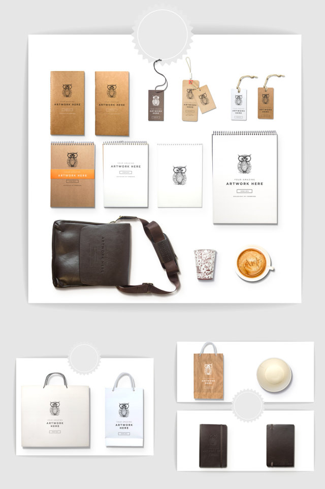 复古风办公用品样机素材 复古风办公用品样机素材