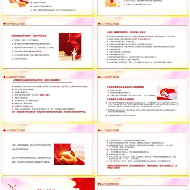 关注两会聚焦两会政府工作报告解读动态PPT模板