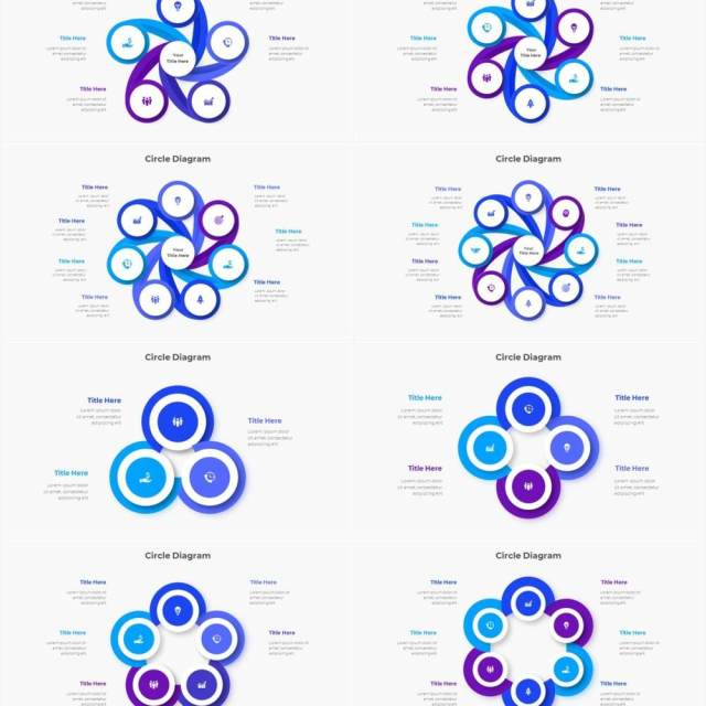蓝色圆形结构图并列关系信息图表PPT元素素材Infographic Blue 蓝色圆形结构图并列关系信息图表PPT元素素材Infographic Blue