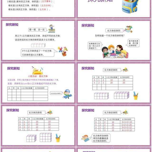 部编版五年级数学下册长方体和正方体的体积课件PPT模板 部编版五年级数学下册长方体和正方体的体积课件PPT模板