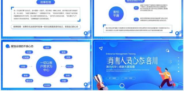 蓝色卡通风销售人员心态培训PPT模板 蓝色卡通风销售人员心态培训PPT模板