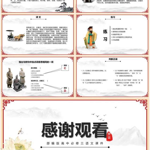 部编版高中语文必修三过秦论课件PPT模版 部编版高中语文必修三过秦论课件PPT模版