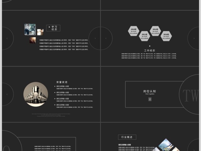 2017简约企业竞聘简历通用PPT模板