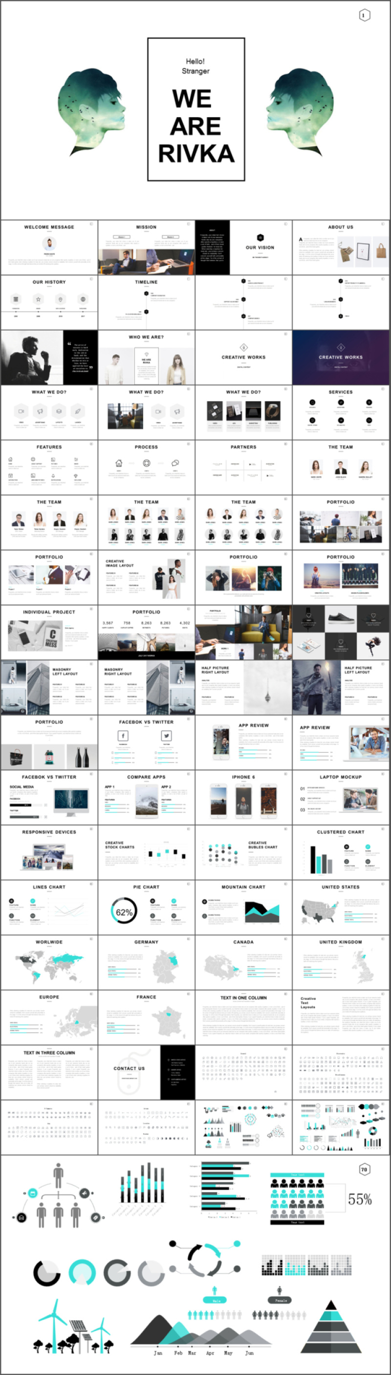 欧美个性时装企划产品宣传ppt模板