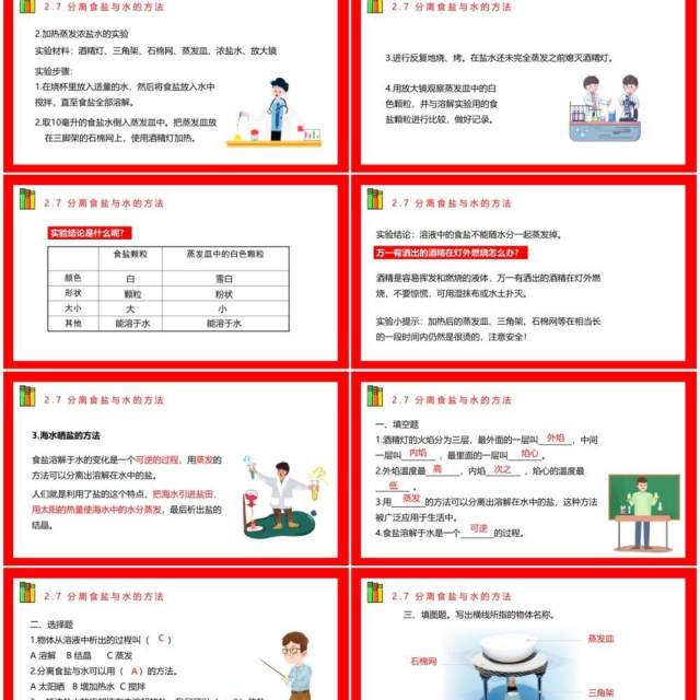 教科版四年级科学上册第二单元溶解2.7分离食盐与水的方法