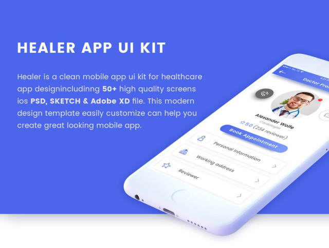 健康与医生移动iOS UI工具包，治愈者UI工具包
