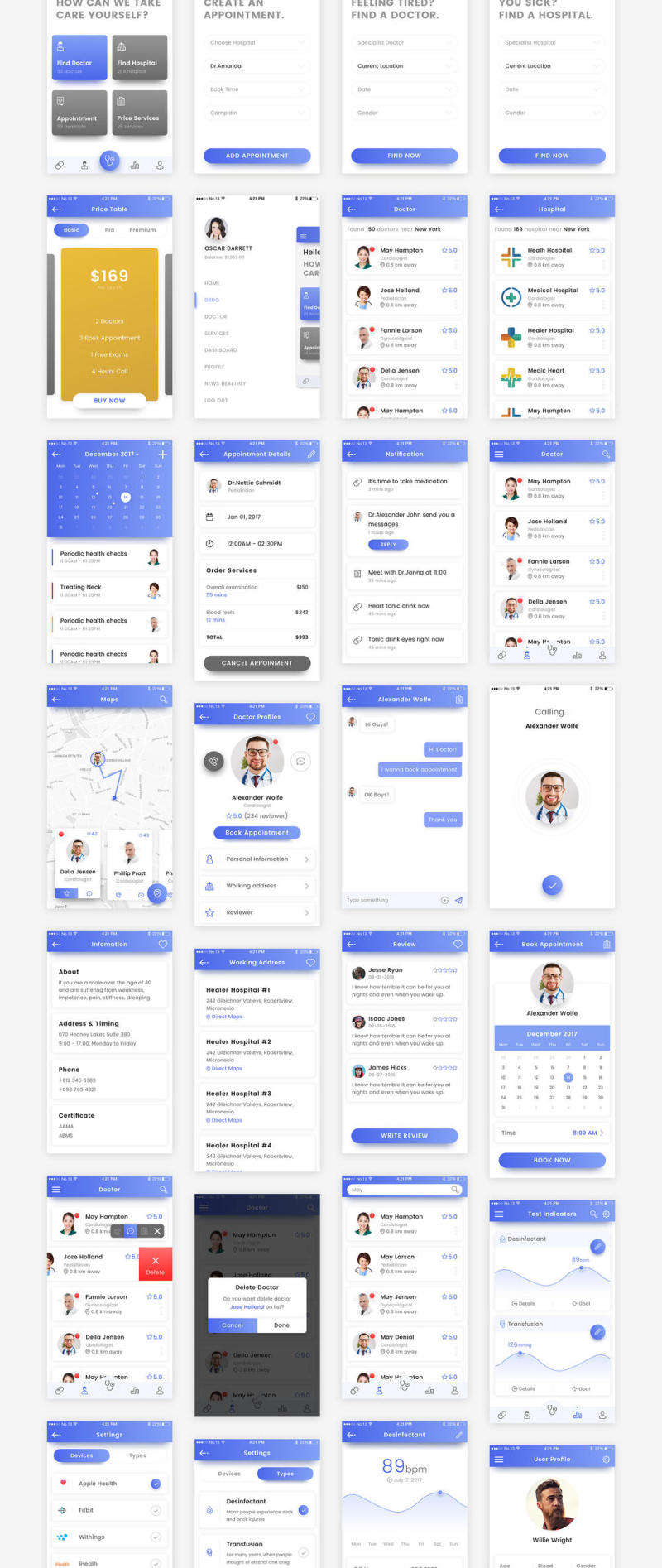 健康与医生移动iOS UI工具包，治愈者UI工具包