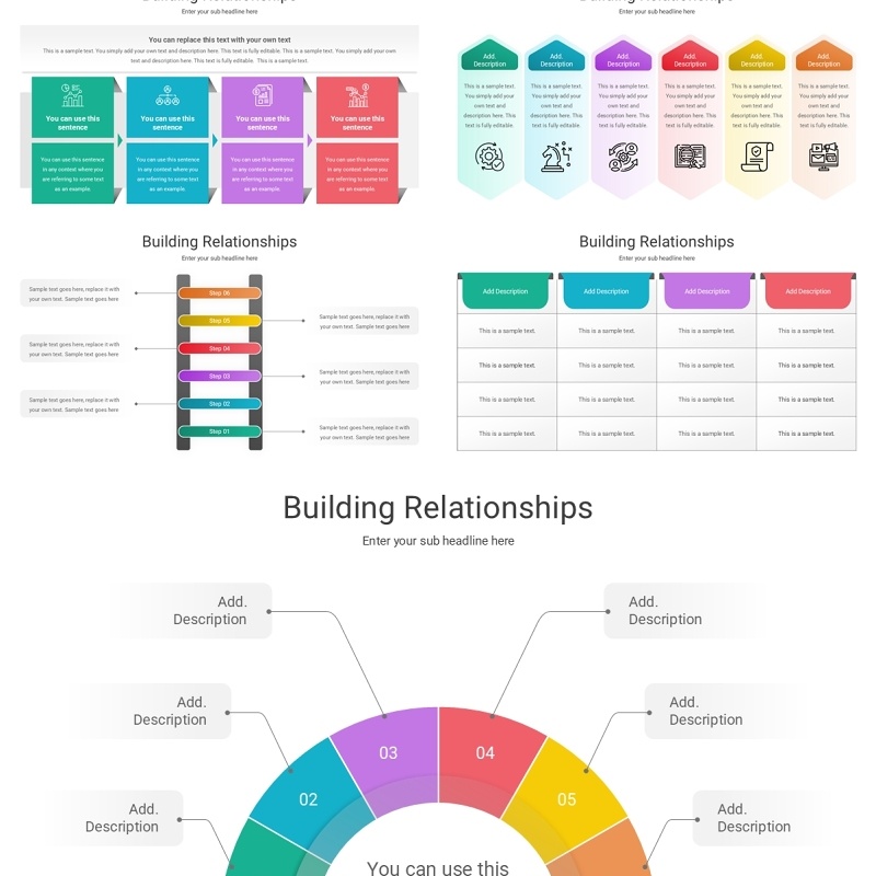 建立关系图信息图PPT模板Building Relationships