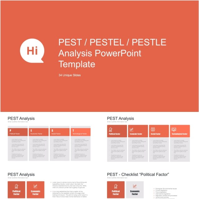 红色企业战略宏观环境发展趋势分析PPT模板素材PEST Red 红色企业战略宏观环境发展趋势分析PPT模板素材PEST Red