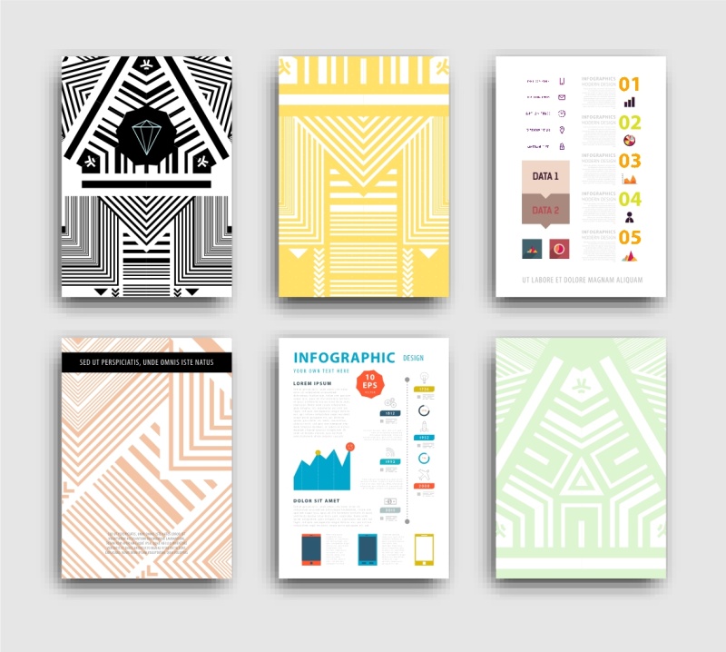 带有几何图案和信息图形元素的传单20