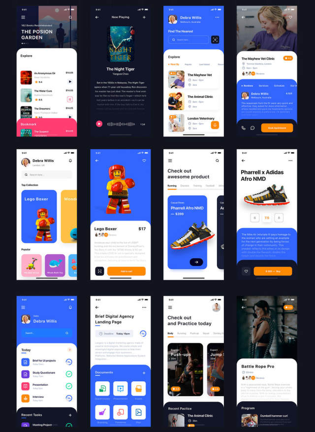 多用途的iOS UI套件素描,XD和FIGMA,钡UI工具包 多用途的iOS UI套件素描,XD和FIGMA,钡UI工具包